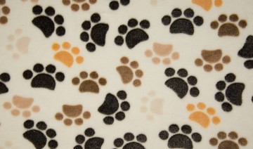 Fleece hondenpoot ecru bruin