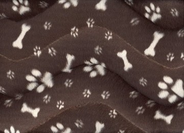 Velboa hondenpootjes met bot bruin