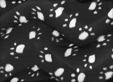 Velboa hondenpootjes zwart